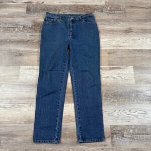 Vintage Ralph Lauren Lauren Jeans Co Blue Denim High Rise Straight 90s Size 12